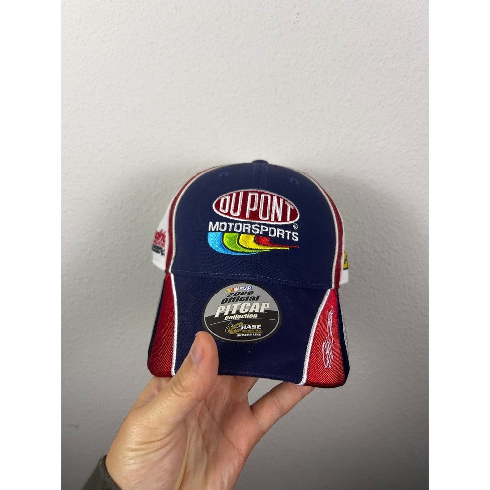 Chase Authentics Jeff Gordon 24 DuPont NASCAR 2008 Official Pitcap Hat Navy Red